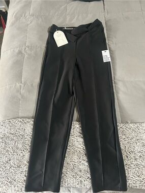 Women's Black Tailored Trousers with Front Crease